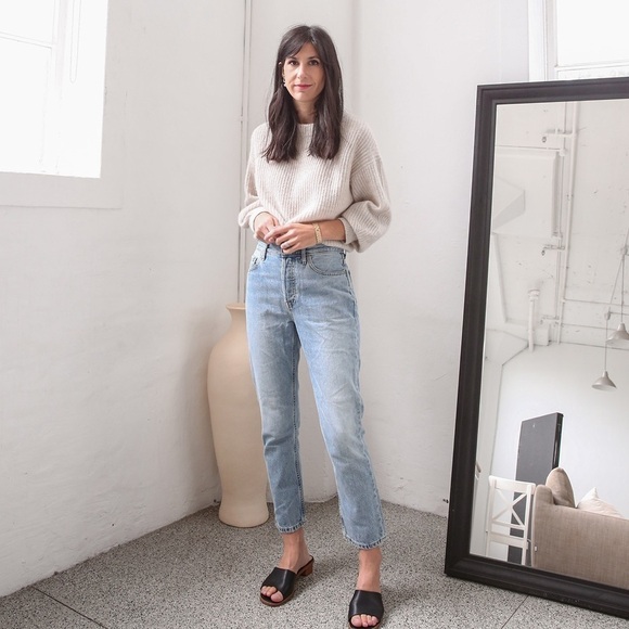 EVERLANE high rise straight jeans blue size 24 - Picture 1 of 10